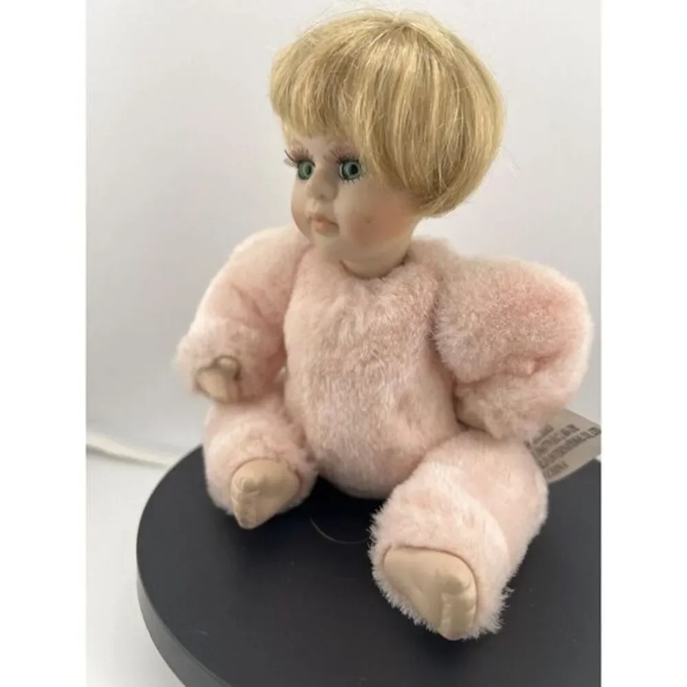 McField‎ Int. Co. Porcelain Doll Joined Body Furry Bunny Suit No Hat Vintage